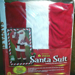 9PC SANTA COSTUME WITH BELLY STUFFER NEW XL